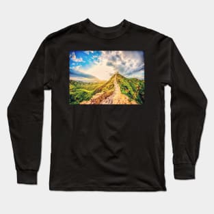 Great Wall of China oil painting Long Sleeve T-Shirt